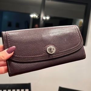 Vintage coach dark purple wallet